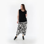  Haremshose von AKH Fashion aus Viskose, 1439.06944, Weiß/Schwarz, Schick, Modern, Bequem