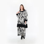  A-Form Bigshirt von AKH Fashion aus Viskose, 1439.07021, Weiß/Schwarz, Schick, Modern, Bequem