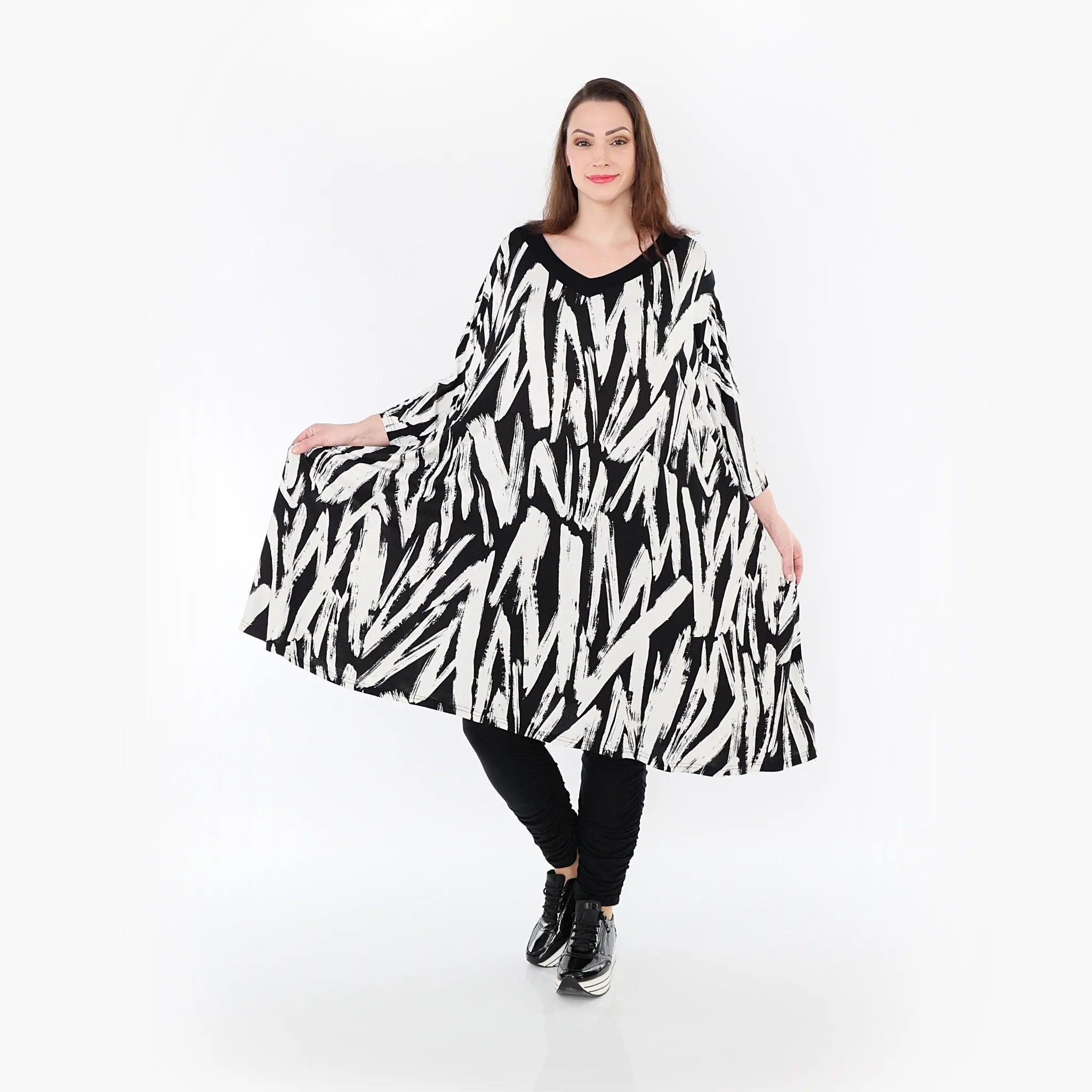 A-Form Kleid von AKH Fashion aus Viskose, ausgefallene, zeitlose Lagenlook Mode