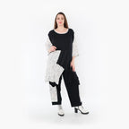  A-Form Bigshirt von AKH Fashion aus Baumwolle, 1441.06894, Schwarz/Weiß, Schick, Modern