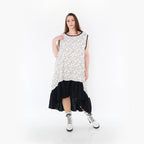  A-Form Kleid von AKH Fashion aus Baumwolle, 1441.07023, Schwarz/Weiß, Schick, Modern