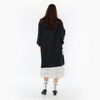  AKH Fashion Kleid in asymmetrischer Form, aus Baumwolle, 1441.07024, Schwarz/Weiß, Schick