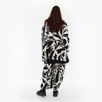  AKH Fashion Jacke in kastiger Form, aus Viskose, 1442.06070, Ecru/Schwarz, Schick, Modern