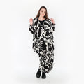  AKH Fashion Jacke in kastiger Form, aus Viskose, 1442.06070, Ecru/Schwarz, Schick, Modern