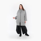  AKH Fashion Jacke in gerader Form, aus Baumwolle, 1444.06550, Schwarz/Weiß, Schick, Schick