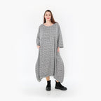  Ballonkleid von AKH Fashion aus Baumwolle, 1444.07033, Schwarz/Weiß, Schick, Modern