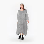  Ballonkleid von AKH Fashion aus Baumwolle, 1444.07033, Schwarz/Weiß, Schick, Modern
