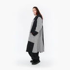  A-Form Mantel von AKH Fashion aus Baumwolle, 1444.07034, Schwarz/Weiß, Schick, Modern