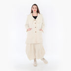  A-Form Jacke von AKH Fashion aus Baumwolle, 1447.06070, Ecru, Streifen, Schick, Modern
