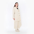  A-Form Jacke von AKH Fashion aus Baumwolle, 1447.06070, Ecru, Streifen, Schick, Modern