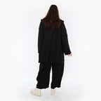  A-Form Jacke von AKH Fashion aus Baumwolle, 1447.06070, Schwarz, Streifen, Schick, Modern