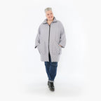  AKH Fashion Jacke in gerader Form, aus Materialmix, 1448.06550, Hellgrau, Kariert, Schick