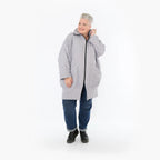  AKH Fashion Jacke in gerader Form, aus Materialmix, 1448.06550, Hellgrau, Kariert, Schick