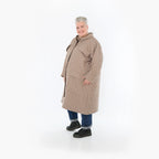  A-Form Mantel von AKH Fashion aus Materialmix, 1448.07044, Cognac, Kariert, Schick, Schick