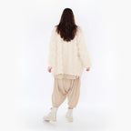 AKH Fashion Jacke in kastiger Form, aus Baumwolle, 1449.07039, Beige, Raute, Schick