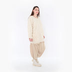  AKH Fashion Jacke in kastiger Form, aus Baumwolle, 1449.07039, Beige, Raute, Schick