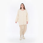  AKH Fashion Jacke in kastiger Form, aus Baumwolle, 1449.07039, Beige, Raute, Schick