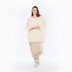  AKH Fashion Jacke in kastiger Form, aus Baumwolle, 1449.07039, Beige, Raute, Schick