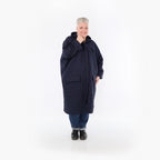  AKH Fashion Mantel in gerader Form, aus Materialmix, 1450.07044, Navy, Jacquard, Schick