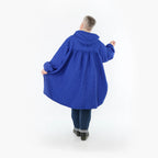  Ballonjacke von AKH Fashion aus Materialmix, 1450.07045, Royalblau, Jacquard, Schick