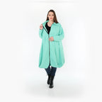  Ballonmantel von AKH Fashion aus Materialmix, 1450.00142, Mintgrün, Jacquard, Schick