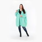 Ballonjacke von AKH Fashion aus Materialmix, 1450.07045, Mintgrün, Jacquard, Schick