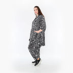  A-Form Jacke von AKH Fashion aus Materialmix, 1452.06970, Schwarz/Weiß, Abstrakt, Schick