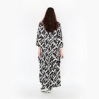  AKH Fashion Bigshirt in Glocken-Form, aus Materialmix, 1453.01892, Schwarz/Weiß, Abstrakt