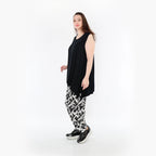  Haremshose von AKH Fashion aus Materialmix, 1453.06813, Schwarz/Weiß, Abstrakt, Schick