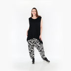  Haremshose von AKH Fashion aus Materialmix, 1453.06813, Schwarz/Weiß, Abstrakt, Schick