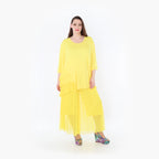  AKH Fashion Hose in gerader Form, aus Materialmix, 1457.07047, Gelb, Ausgefallen, Zeitlos
