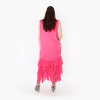  Ballonrock von AKH Fashion aus Materialmix, 1457.07049, Fuchsia, Ausgefallen, Zeitlos