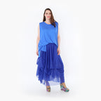  Ballonrock von AKH Fashion aus Materialmix, 1457.07049, Royalblau, Ausgefallen, Zeitlos