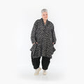  A-Form Cardigan von AKH Fashion aus Baumwolle, 1463.07040, Schwarz/Grau, Kariert, Schick