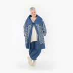  AKH Fashion Jacke in gerader Form, aus Baumwolle, 1463.07053, Jeansblau/Grau, Kariert