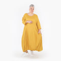 Ballonkleid von AKH Fashion aus Baumwolle, 1465.06736, Honig, Ausgefallen, Zeitlos, Schick