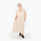  A-Form Kleid von AKH Fashion aus Viskose, 1468.07056, Beige, Ausgefallen, Zeitlos, Schick