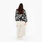  AKH Fashion Jacke in gerader Form, aus Viskose, 1471.07067, Schwarz/Weiß, Muster, Schick