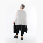 AKH Fashion Bigshirt in kastiger Form, aus Viskose, 1474.06721, Weiß, Ausgefallen, Zeitlos