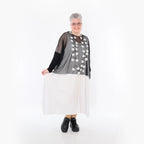  AKH Fashion Bigshirt in kastiger Form, aus Viskose, 1474.06721, Schwarz, Ausgefallen, Zeitlos