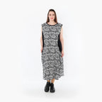  Ballonkleid von AKH Fashion aus Viskose, 1475.07058, Schwarz/Weiß, Buchstaben, Schick