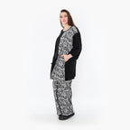  A-Form Bigshirt von AKH Fashion aus Viskose, 1475.07075, Schwarz/Weiß, Buchstaben, Schick