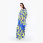  Palazzo Hose von AKH Fashion aus Viskose, 1476.07077, Blau/Gelb, Batik, Ausgefallen