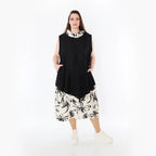  Ballon Tunika von AKH Fashion aus Baumwolle, 1477.07072, Schwarz/Ecru, Ausgefallen, Schick