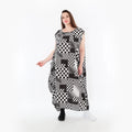  Ballonkleid von AKH Fashion aus Viskose, 1481.04491, Schwarz/Weiß, Punkte, Ausgefallen