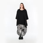 A-Form Bigshirt von AKH Fashion aus Baumwolle, 1477.07069, Schwarz, Ausgefallen, Zeitlos