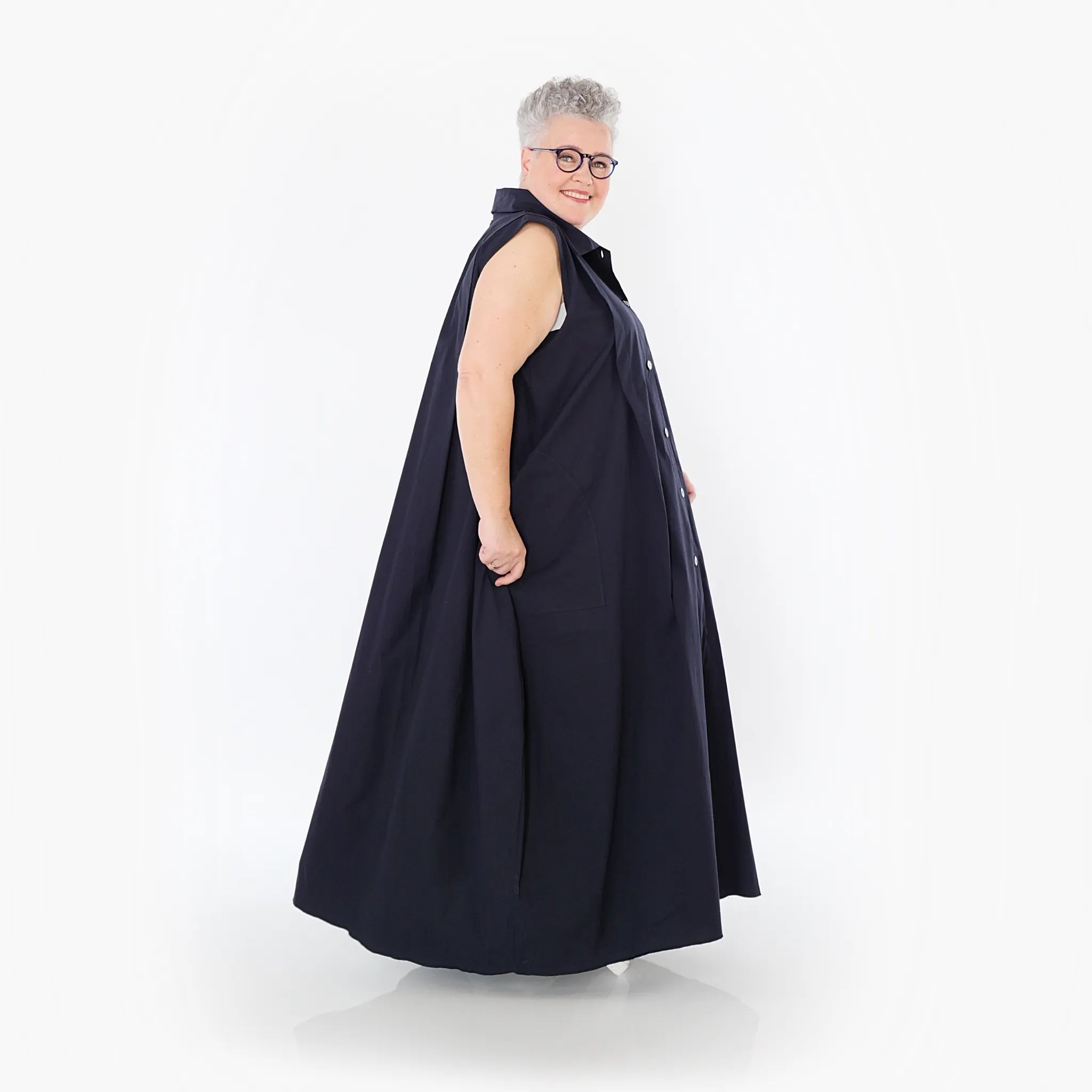 Ballon Weste von AKH Fashion aus Baumwolle, 1482.07066, Marine, Ausgefallen, Zeitlos