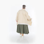  Zipfel Bluse von AKH Fashion aus Baumwolle, 1482.07080, Beige, Ausgefallen, Zeitlos