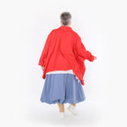  Zipfel Bluse von AKH Fashion aus Baumwolle, 1482.07080, Rot, Ausgefallen, Zeitlos, Schick