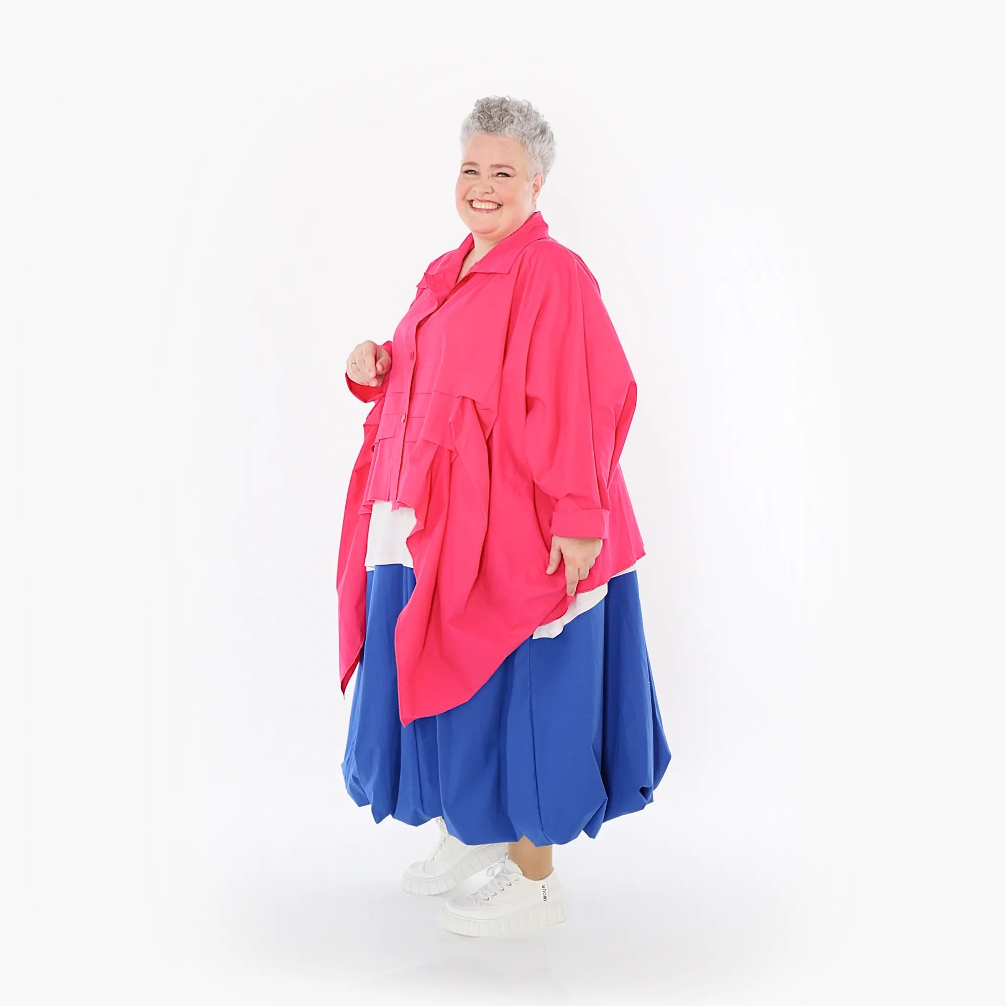  Ballonrock von AKH Fashion aus Baumwolle, 1482.07081, Royalblau, Ausgefallen, Zeitlos